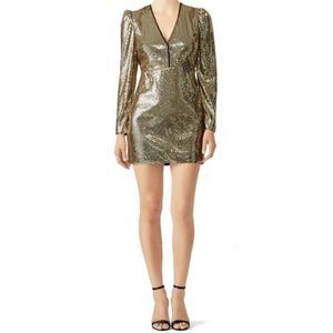 Rebecca Minkoff Gold Sydney Dress NWT